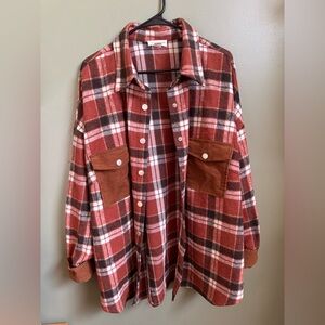 Plaid Button-Up Shirt